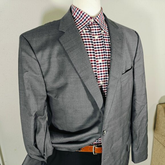 Joseph Abboud Men's Sport Coat Blazer Model 1402/4B‎ Gray Wool Zignone 100s 50L - Picture 4 of 16